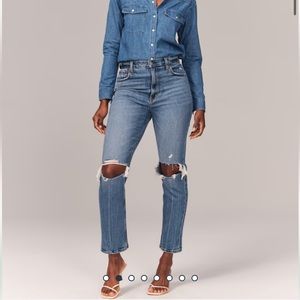 Abercrombie and fitch -the ankle straight ultra high rise “curve love”